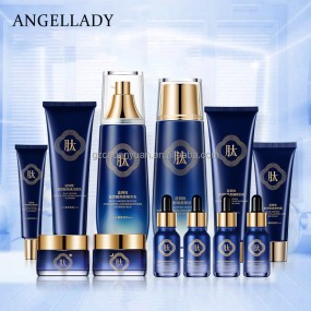 OEM Formula Luxury Blue Copper Peptide Hyaluronic Acid Moisturizing Hydrating Face Care Kits for Women Skin Care Set for Face