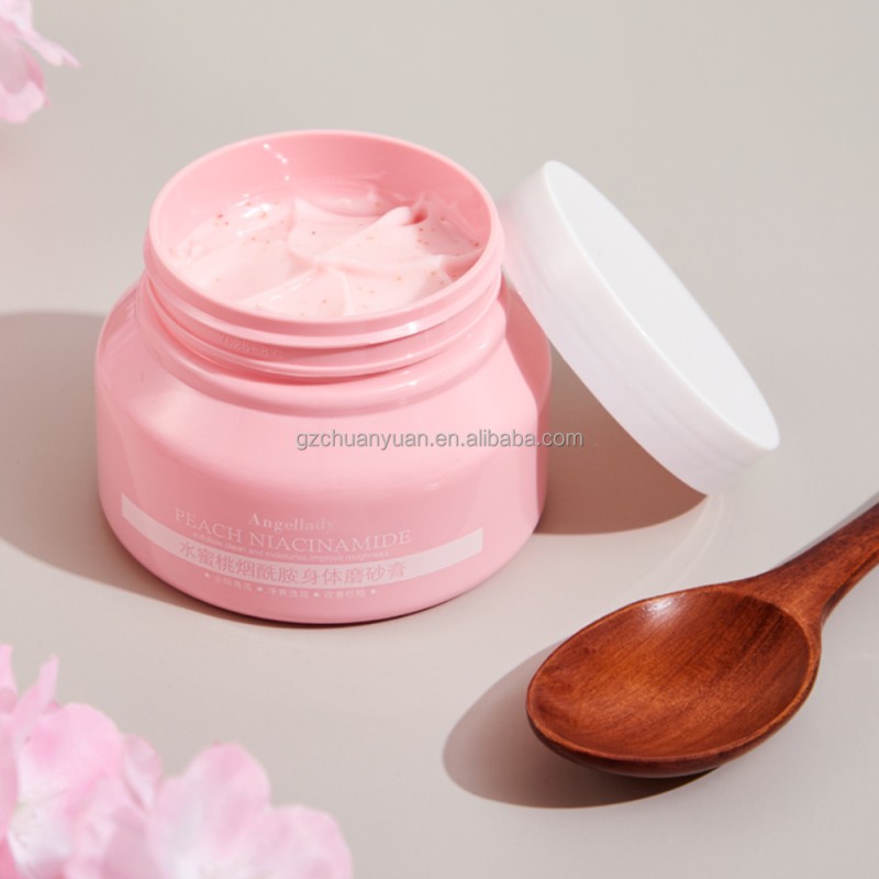 Gently Soften Old Dead Skin Cells Peach Niacinamide Moisturizing Body Scrub Private Label Customised Body Scrub Wholesale
