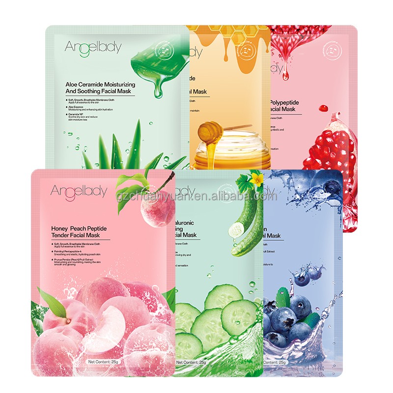 Hot Sale Multi-Effect Moisturizing Hydrating Nourishing Anti Wrinkle Face Mask Oem Natural Plant Peach Fruits Face Mask Sheet