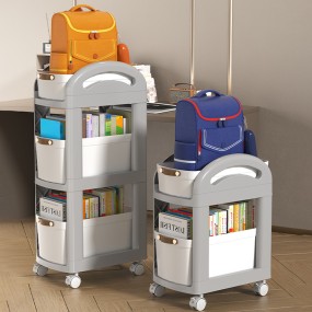 Backpack Storage Rack Factory - Movable Under Table Bedroom Small Cart