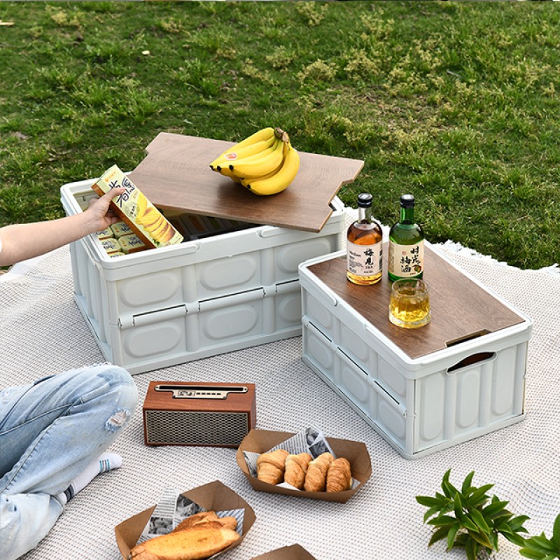 Storage Crate Factory - Collapsible 30L Stackable Basket for Camp Fishing