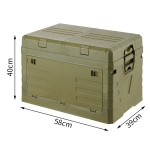 Camping Storage Organizer Factory - Good Quality with Wooden Lid and Wheels