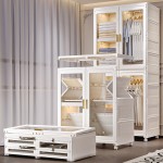 Clothes Storage Cabinet Manufacturer - Household Folding Magnetic Door Plastic