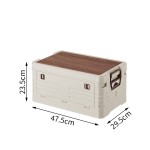 Picnic Storage Box Manufacturer - Folding Plastic with Wood Lid Outdoor