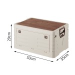 Picnic Storage Box Manufacturer - Folding Plastic with Wood Lid Outdoor