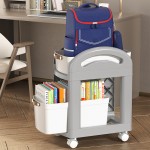 Backpack Storage Rack Factory - Movable Under Table Bedroom Small Cart