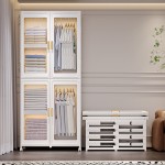 Clothes Storage Cabinet Manufacturer - Household Folding Magnetic Door Plastic