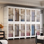 Clothes Storage Cabinet Manufacturer - Household Folding Magnetic Door Plastic