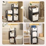 Trolley Book Rack Manufacturer - Movable Multi-Layer Under Table Standing