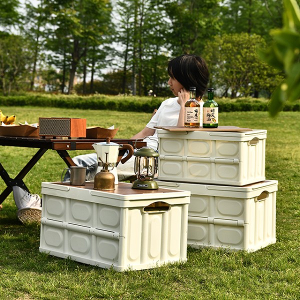 Camping Trunk Box Factory - Outdoor Car Wooden Cover Folding Organizer