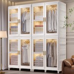 Clothes Storage Cabinet Manufacturer - Household Folding Magnetic Door Plastic