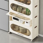 Kitchen Storage Cabinet Factory - Floor to Ceiling Multi-layer Microwave Stove