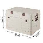 Picnic Storage Box Manufacturer - Folding Plastic with Wood Lid Outdoor