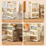 Folding Storage Cabinet Factory - Multi-layer Plastic Living Room Snack Toy