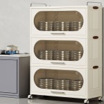 Kitchen Storage Cabinet Factory - Floor to Ceiling Multi-layer Microwave Stove