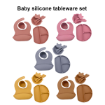 Baby Feeding Set Factory - Collapsible Dish Bibs Suction Plate Bowl Spoon