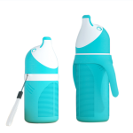 Glass Feeding Bottle Manufacturer - Penguin Shape Wide Neck with Silicone Cover