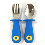 Children Fork Spoon Set Factory - Stainless Steel with Silicone Handle