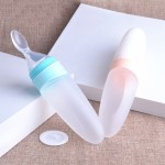 Baby Feeder Spoon Manufacturer - Eco Friendly Silicone Spoon with Bottle