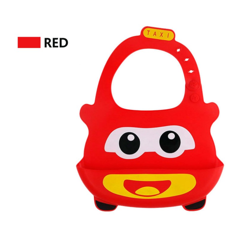Baby Bib Supplier - Silicone Car Design with Ears Adjustable Waterproof
