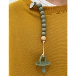 Pacifier Chain Wholesale - Wooden Beads Silicone Dummy Clip