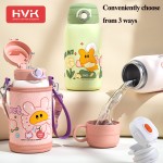 Stainless Steel Water Bottle Factory - 600mL 3-in-1 Drinking Ways with Strap