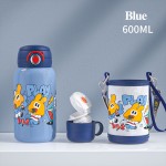 Stainless Steel Water Bottle Factory - 600mL 3-in-1 Drinking Ways with Strap