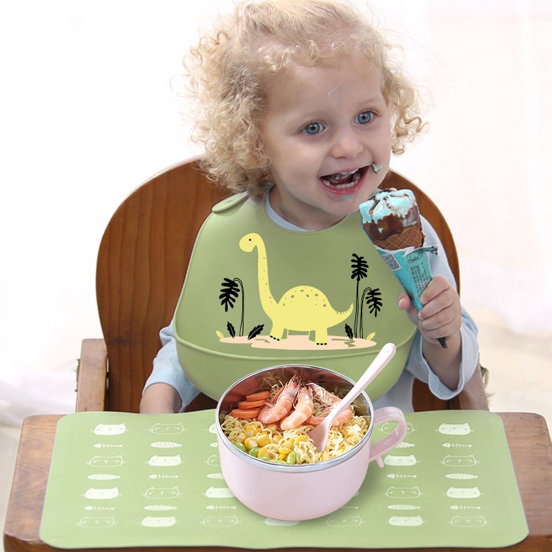 Toddler Bib Manufacturer - Cartoon Printed Silicone Waterproof Customizable