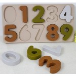 Infant Teether Supplier - Silicone Number Puzzle Montessori Toy