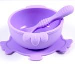 Baby Feeding Set Supplier - Silicone Bowl with Strong Suction Base Spoon