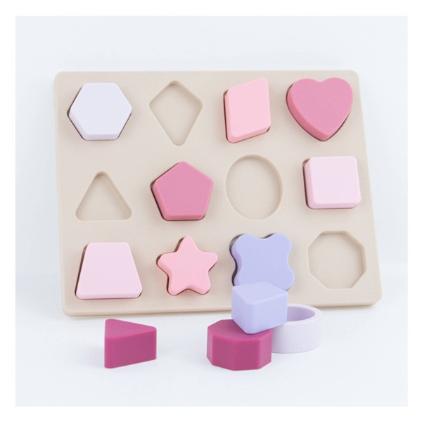 Infant Teether Supplier - Silicone Number Puzzle Montessori Toy