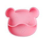 Kids Plate Supplier - Bamboo Wooden Animal Shape Divided Suction Plate