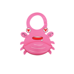 Baby Bib Manufacturer - Silicone Crab Design Custom Logo Factory Price