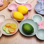 Children Plate Supplier - Wheat Straw Material Toddler Learning Plate