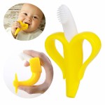 Baby Teether Manufacturer - Banana Silicone Teether Toothbrush New Arrival