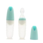 Baby Feeding Bottle Supplier - Silicone Squeeze Bottle with Soft Spoon
