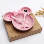 Wheat Straw Dinnerware Manufacturer - 3 Piece Kids Plate Fork Spoon Set