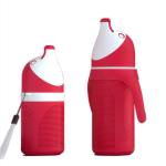 Glass Feeding Bottle Manufacturer - Penguin Shape Wide Neck with Silicone Cover