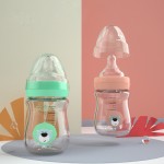 Glass Feeding Bottle Supplier - 150ML Wide Neck Anti Colic for Baby