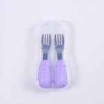 Kids Fork Spoon Set Supplier - Stainless Steel with Silicone Handle Self Feed