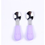 Kids Fork Spoon Set Supplier - Stainless Steel with Silicone Handle Self Feed