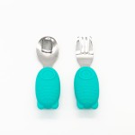 Children Fork Spoon Set Factory - Stainless Steel with Silicone Handle