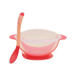 Baby Bowl Set Supplier - PP Material Suction Bowl Temperature Spoon Set
