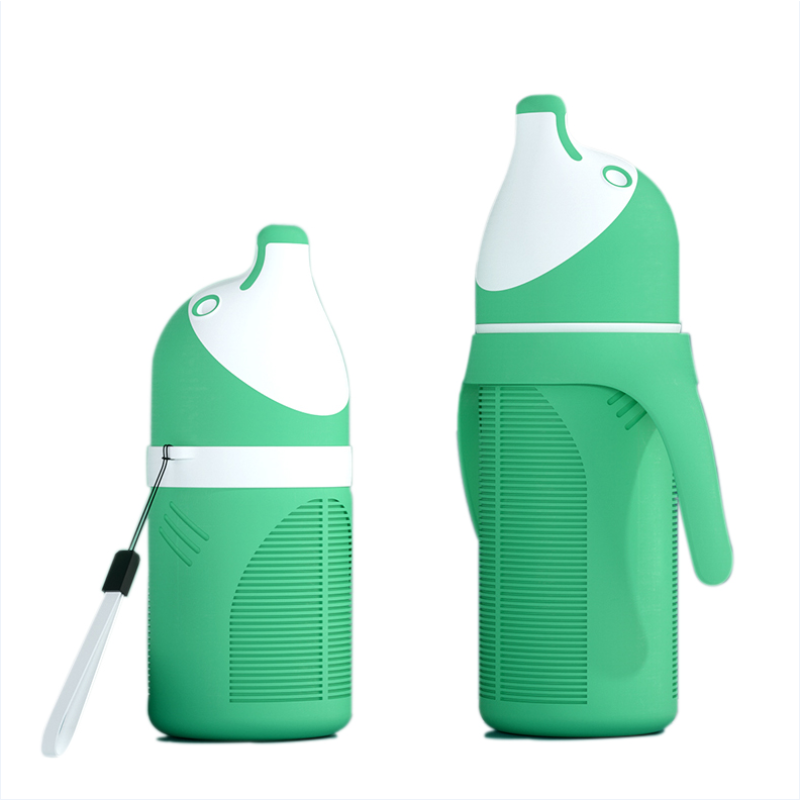 Glass Feeding Bottle Manufacturer - Penguin Shape Wide Neck with Silicone Cover