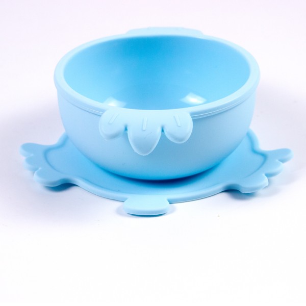 Baby Feeding Set Supplier - Silicone Bowl with Strong Suction Base Spoon