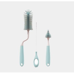 Baby Bottle Brush Supplier - Silicone Set with Nipple Straw Brushes Quality