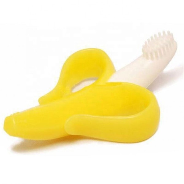 Baby Toothbrush Factory - Banana Shaped Silicone Teether and Toothbrush