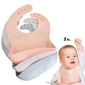 Baby Bowl and Bib Factory - Eco Friendly Silicone Set with Spoon New
