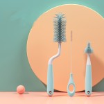 Baby Bottle Brush Supplier - Silicone Set with Nipple Straw Brushes Quality