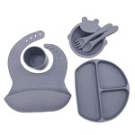 Baby Feeding Set Factory - Collapsible Dish Bibs Suction Plate Bowl Spoon